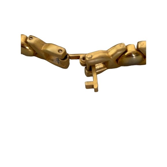 Da Vanci Quartz Women's Watch White Face Yellow Metal Bracelet Band Japan Movmnt - Picture 4 of 5